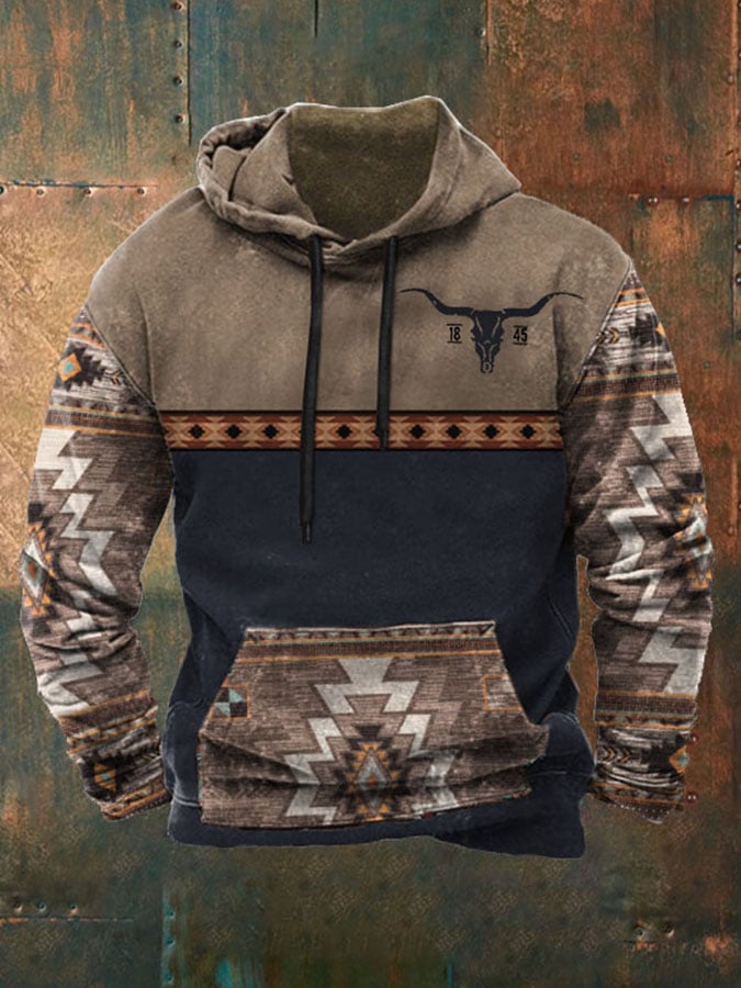 Casual Hooded Printed Long Sleeve Sweatshirt