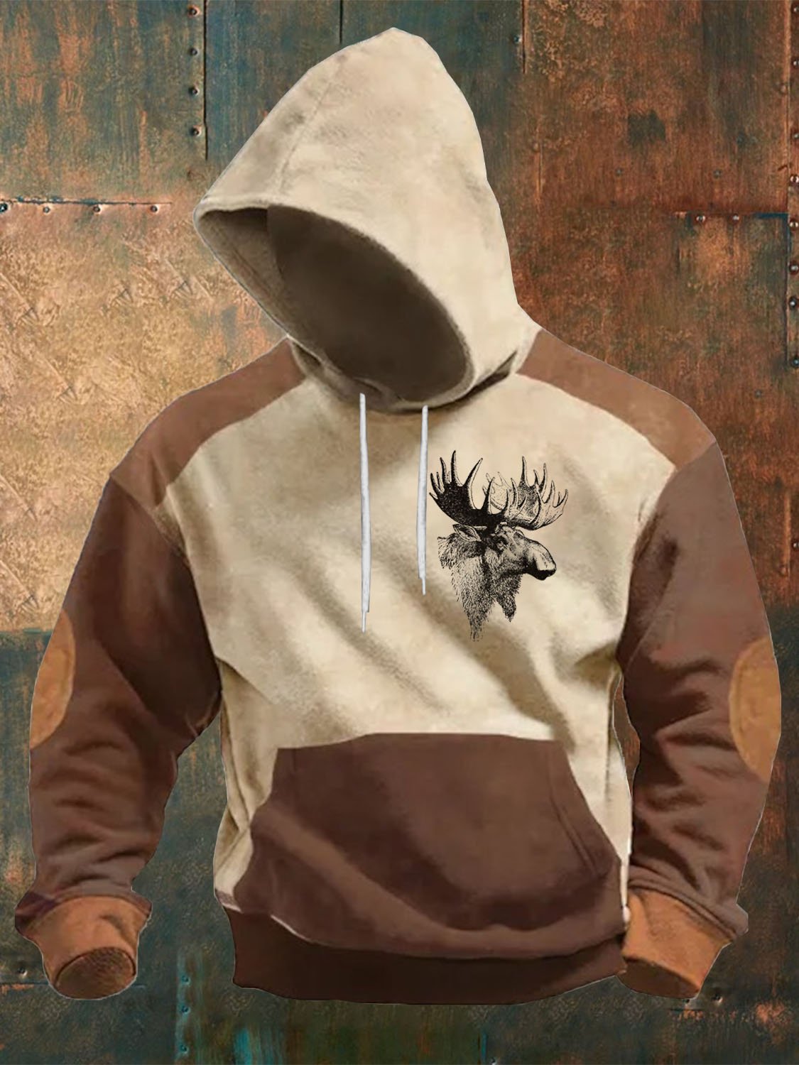 Men's Vintage Western Graphic Print Hoodie