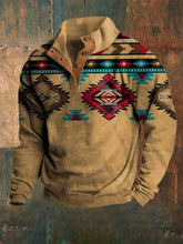 Men'S Retro Geometric Print Sweatshirt