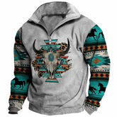 Men's Cowboy Lapel Sweatshirt