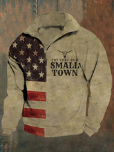 Men's American Flag Try That In A Small Town Lapel Sweatshirt