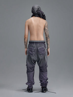 WB LEG PATCHED GEO POCKET LOUNGE PANTS / NIGHTSHADE