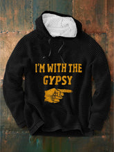 Men's Halloween I'm With The Gypsy Print Waffle Hoodie