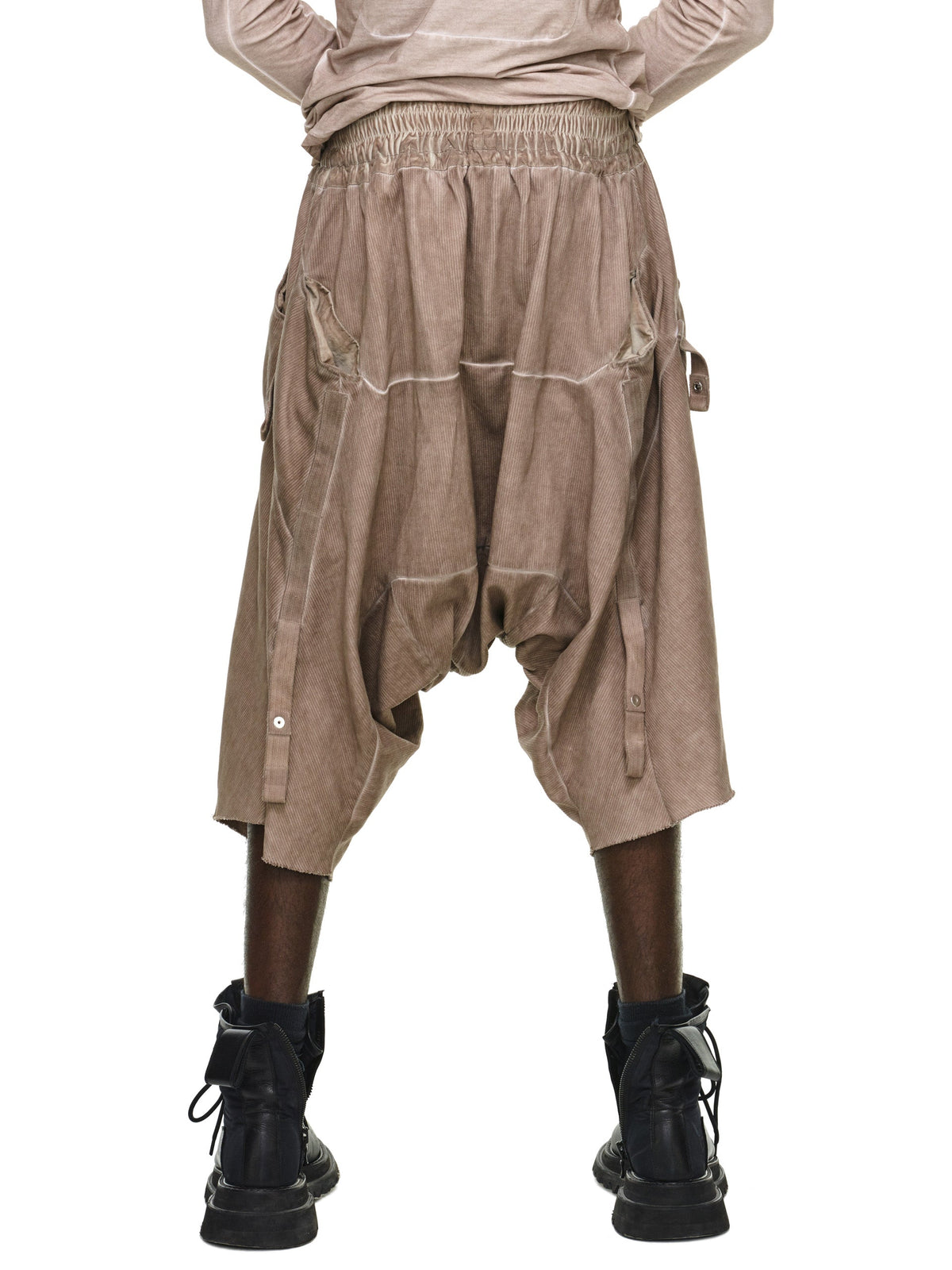 STRAPS ADJUSTABLE DROP-CROTCH SHORTS