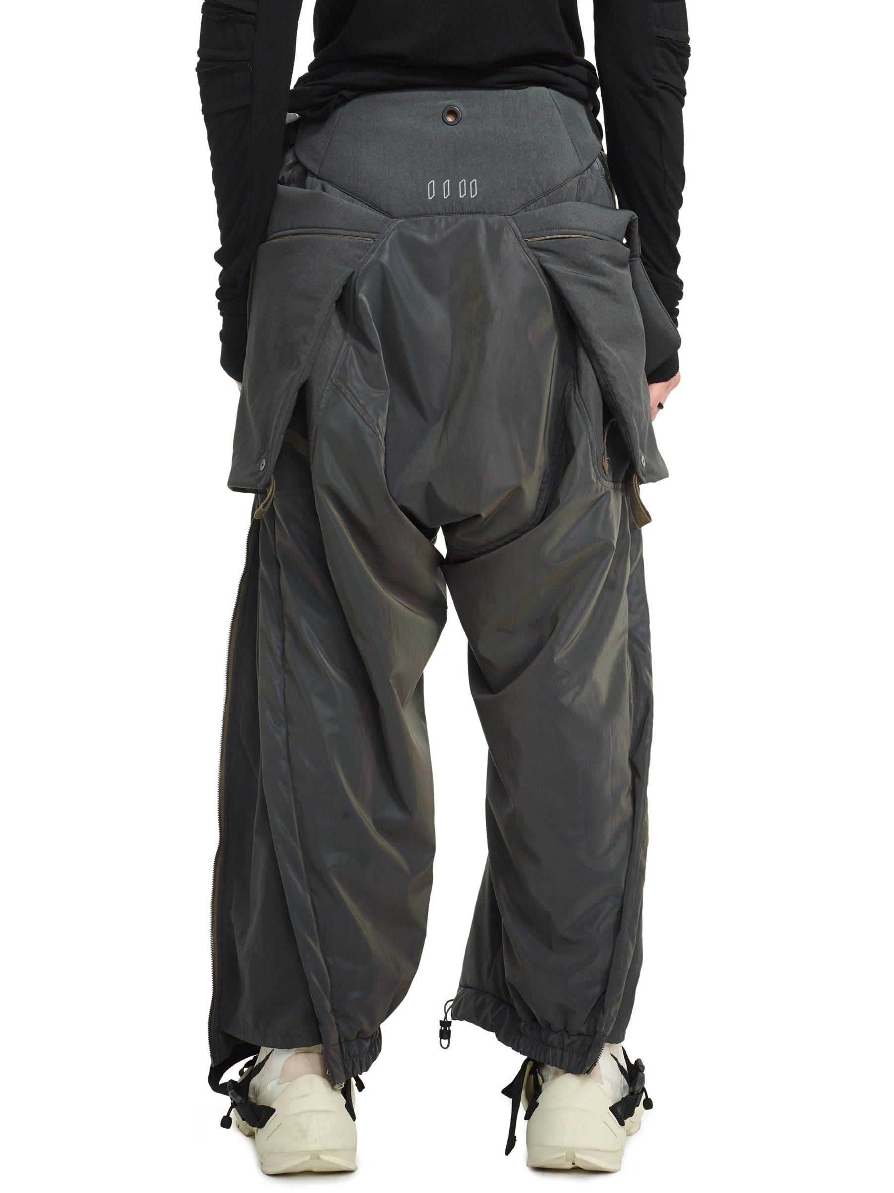 aurora reflective geo panel layered quilted snow pants