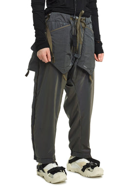 aurora reflective geo panel layered quilted snow pants