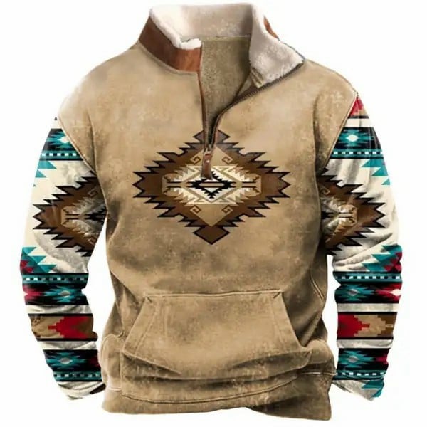 Men's Western Ethnic Aztec Retro Casual Sweatshirt