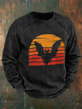 Men's Halloween Bat Print Sweatshirt