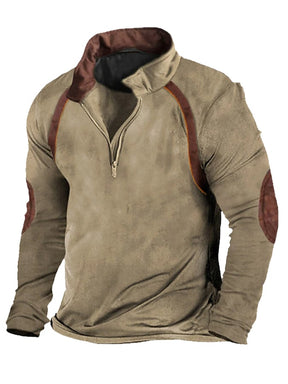 Men's Solid Color Casual Pullover