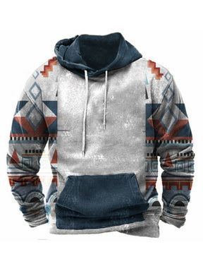 Fleece Fabric Western Print Hoodie