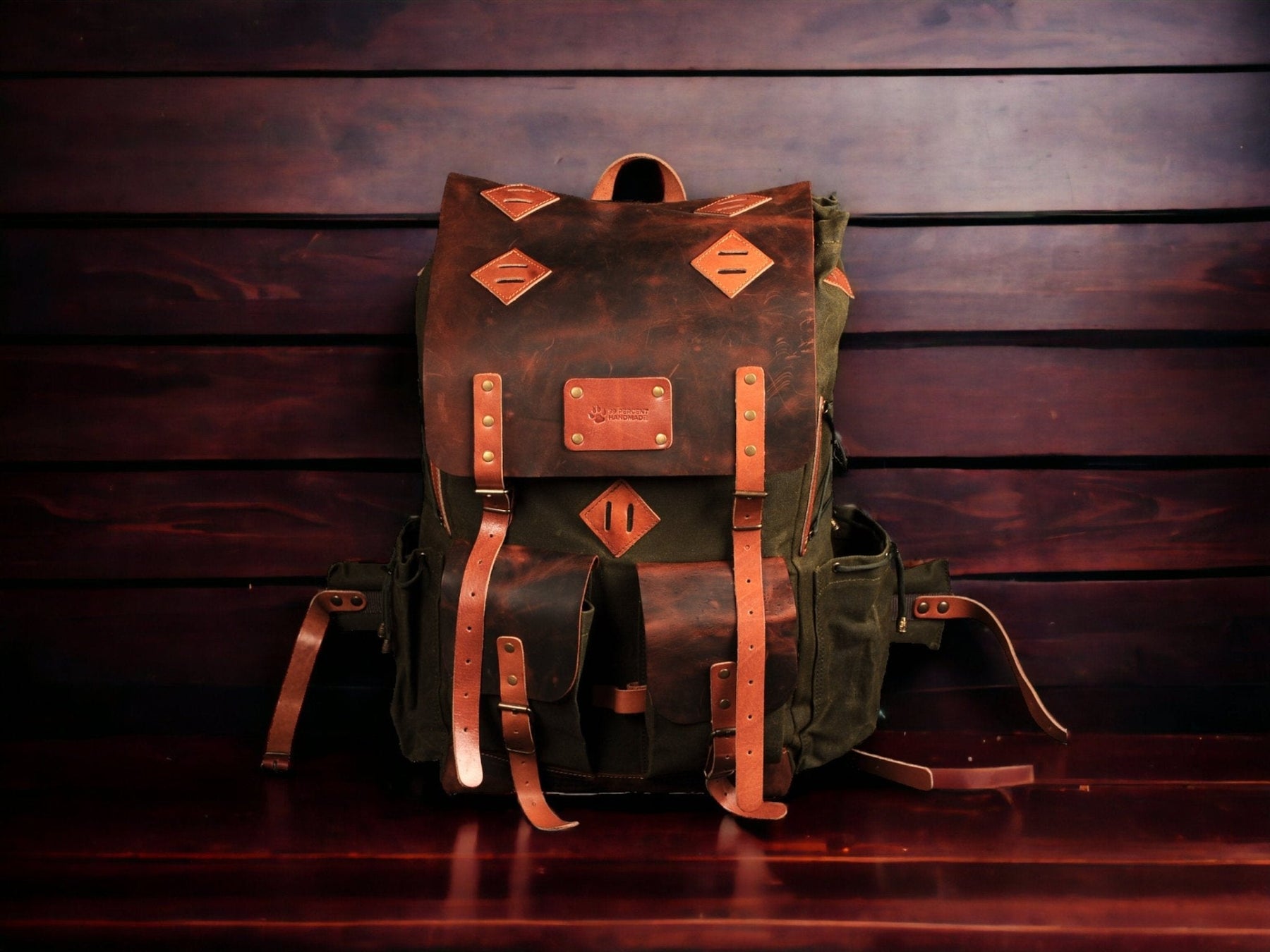 60L Personalized Bushcraft Backpack Camping Backpack