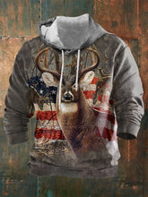 Men's Vintage Western Graphic Print Hoodie