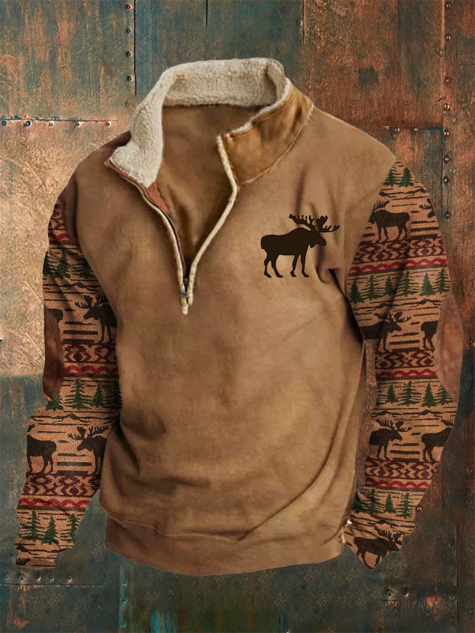 Men'S Western Print Sweatshirt