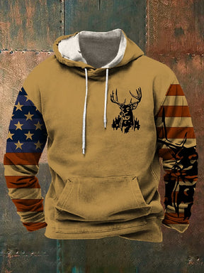 Fleece Fabric Western Print Hoodie