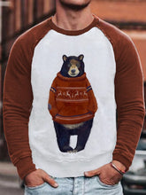 Men's Mr. Bear Print Casual Sweatshirt