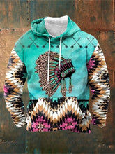 Men's Retro Ethnic Print Casual Hoodie