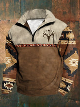 Men's Retro Western Print Long Sleeve Sweatshirt