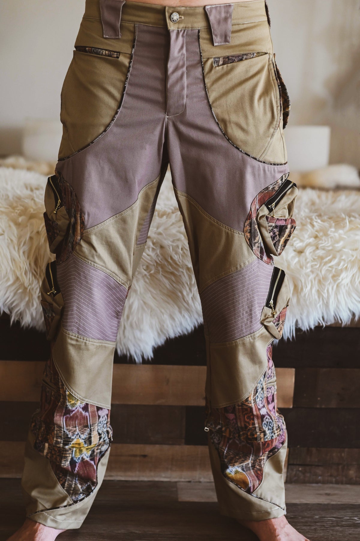 CARGO PANT LONG - Beje & Pink