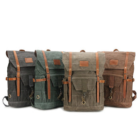 Waterproof Waxed Canvas Backpack for Travel