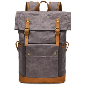 Waxed Cancas Backpack Waterproof for 15-inch Laptop