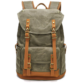 Waxed Canvas Backpack Waterproof for Outdoor