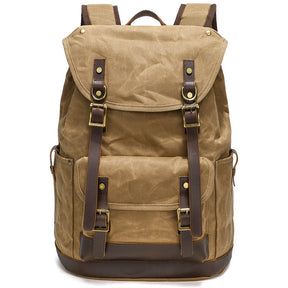 Waxed Canvas Backpack Waterproof for Outdoor