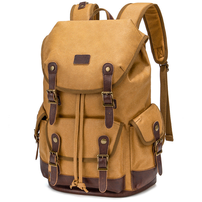 Waxed Canvas Backpack for Travel Outdoor