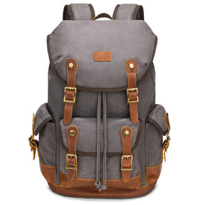 Waxed Canvas Backpack for Travel Outdoor