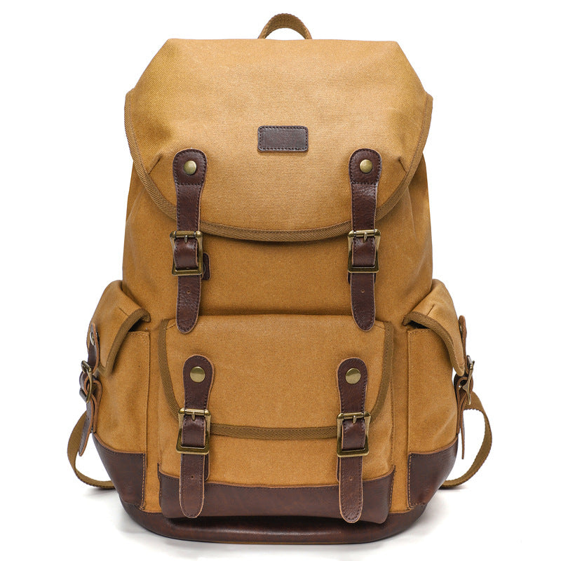 Waxed Canvas Backpack for Travel Outdoor