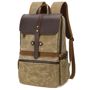 Waxed Canvas Backpack Waterproof Travel