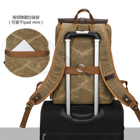 Waxed Canvas Backpack Waterproof Travel