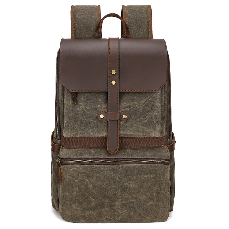 Waxed Canvas Backpack Waterproof Travel