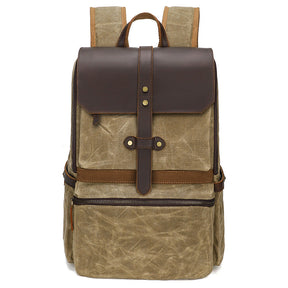 Waxed Canvas Backpack Waterproof Travel