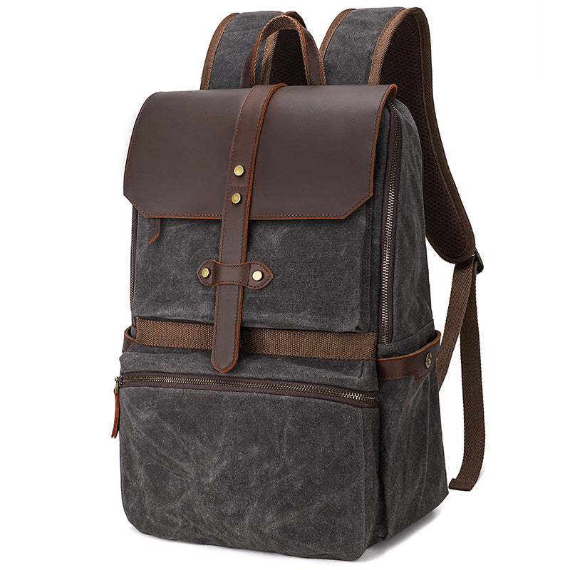 Waxed Canvas Backpack Waterproof Travel