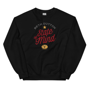 Yellowstone Beth Dutton State of Mind Fleece Crewneck Sweatshirt