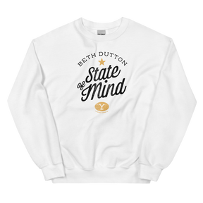 Yellowstone Beth Dutton State of Mind Fleece Crewneck Sweatshirt