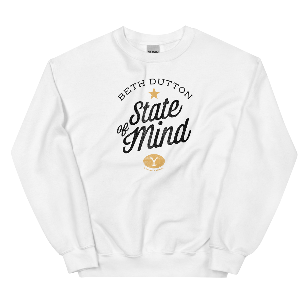 Yellowstone Beth Dutton State of Mind Fleece Crewneck Sweatshirt