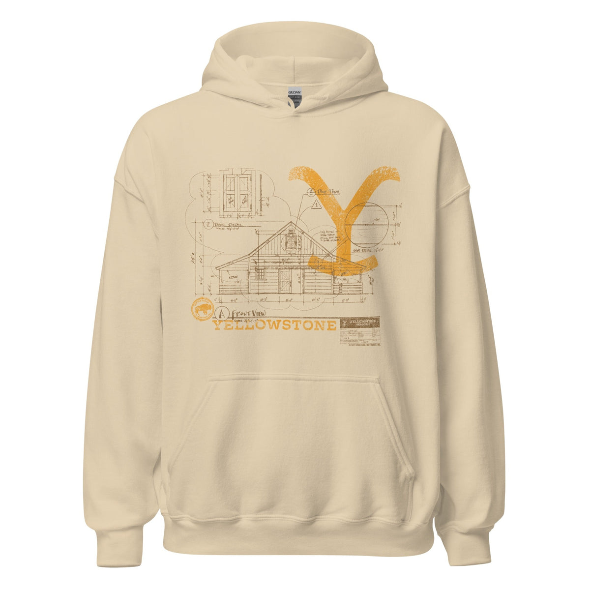 Yellowstone Historic Blueprint Hoodie