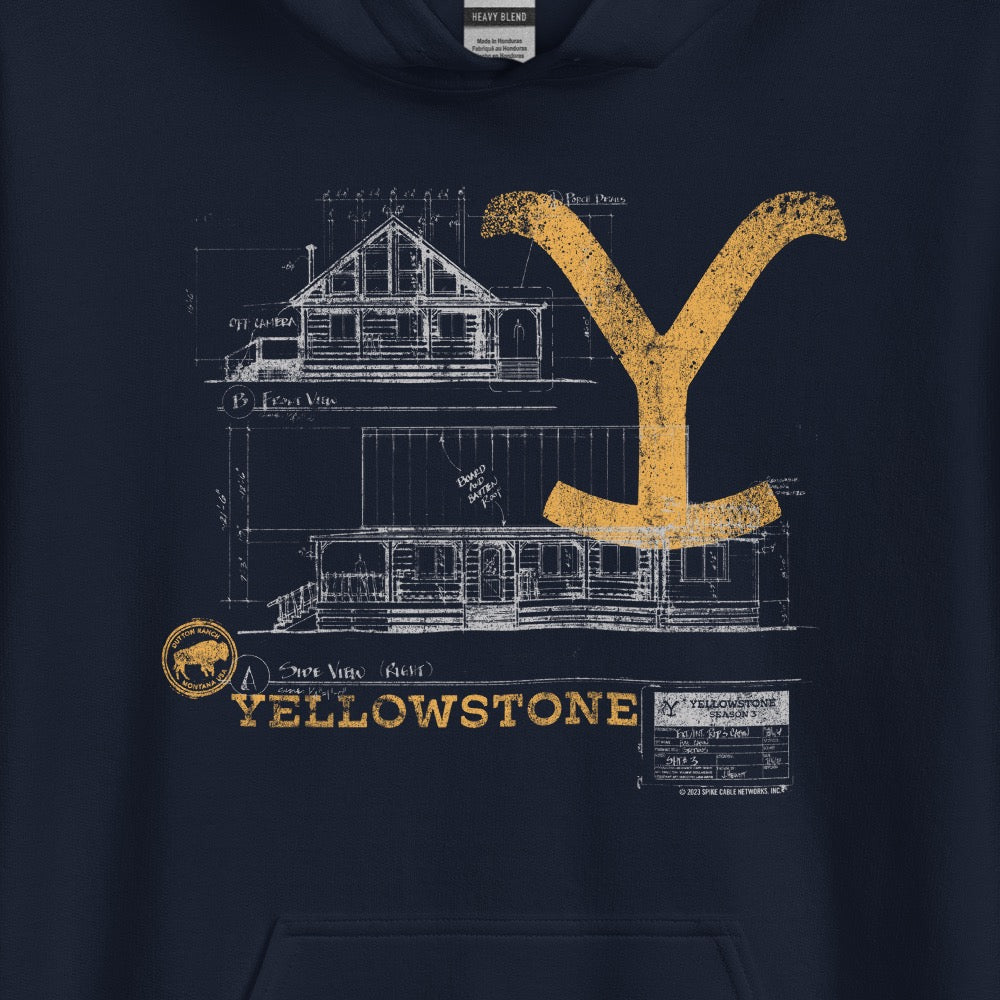 Yellowstone Blueprint Rip's House Unisex Hoodie