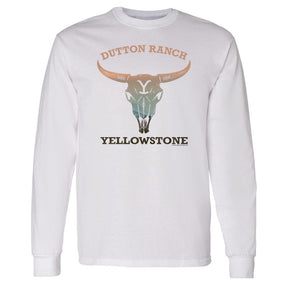 Yellowstone Cow Skull Adult Long Sleeve T-Shirt