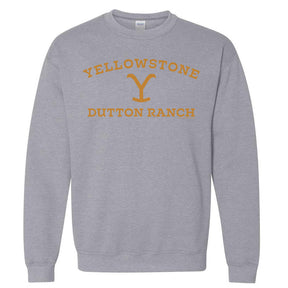 Yellowstone Dutton Ranch Logo Fleece Crewneck Sweatshirt