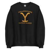 Yellowstone Dutton Ranch Distressed Logo Fleece Crewneck Sweatshirt