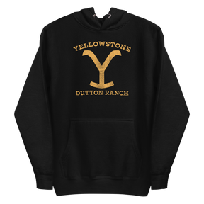 Yellowstone Dutton Ranch Distressed Logo Unisex Premium Hoodie