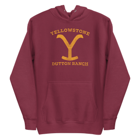 Yellowstone Dutton Ranch Distressed Logo Unisex Premium Hoodie