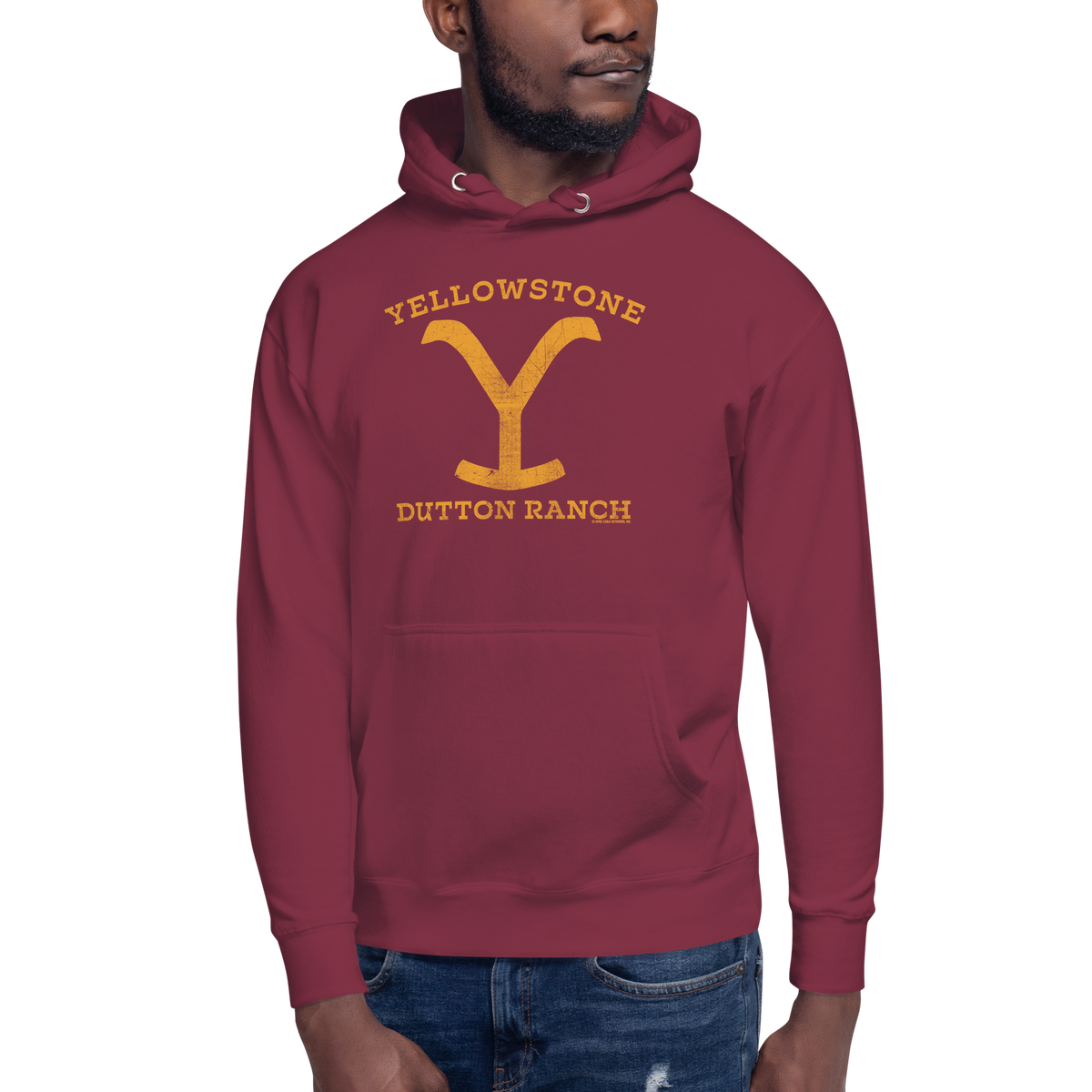 Yellowstone Dutton Ranch Distressed Logo Unisex Premium Hoodie