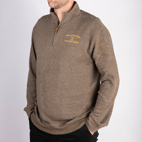 Yellowstone Dutton Ranch Mortimer Quarter Zip Embroidered Pullover