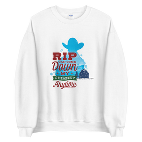 Yellowstone RIP Can Come Down My Chimney Any Time Silhouette Fleece Crewneck Sweatshirt