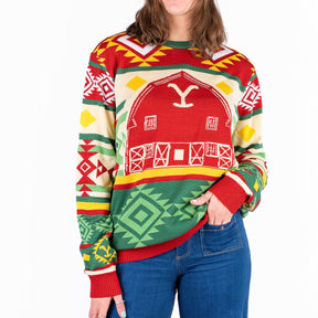 Yellowstone Barn Holiday Sweater