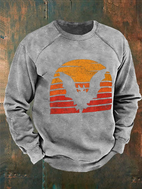 Men's Halloween Bat Print Sweatshirt