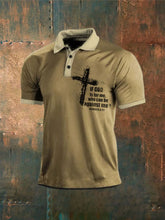 Men's Faith Cross If God Is For Me, Who Can Be Against Me? Short Sleeve Top